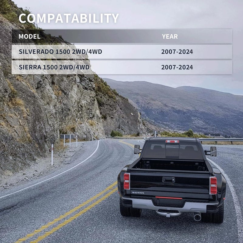 Richeer مجموعة رفع التسوية الأمامية Richeer مقاس 2 بوصة متوافقة مع 2007-2024 Silverado/Sierra 1500، مجموعة رفع التسوية لـ 2007-2024 Silverado/Sierra 1500، فواصل دعامة أمامية مزورة ترفع مقدمة السيارة بمقدار 2 بوصة - Image 4